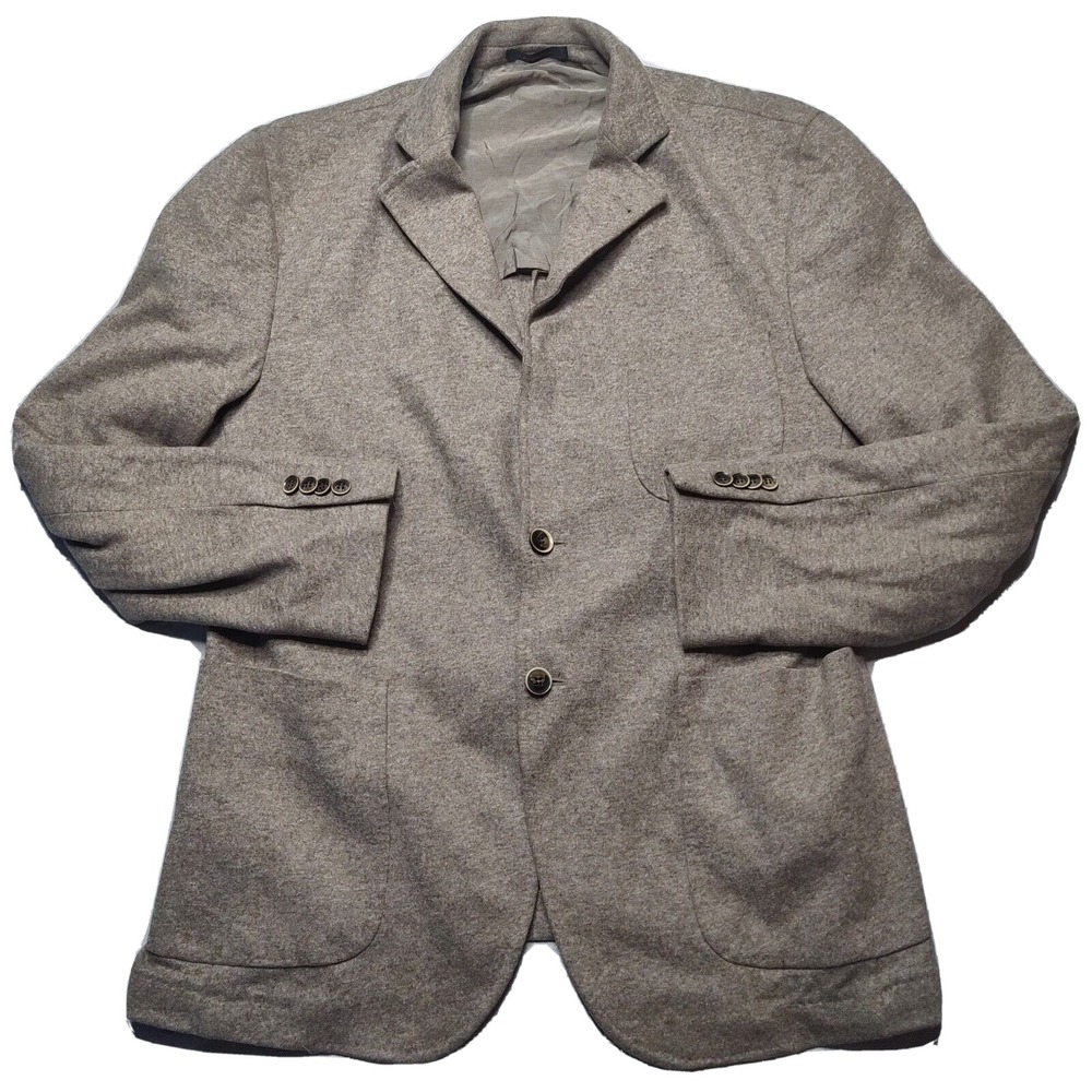 EMIDIO‎ TUCCI Virgin Wool 2-Button Brown Sport Coat Men Italy 52 - US 42 Large